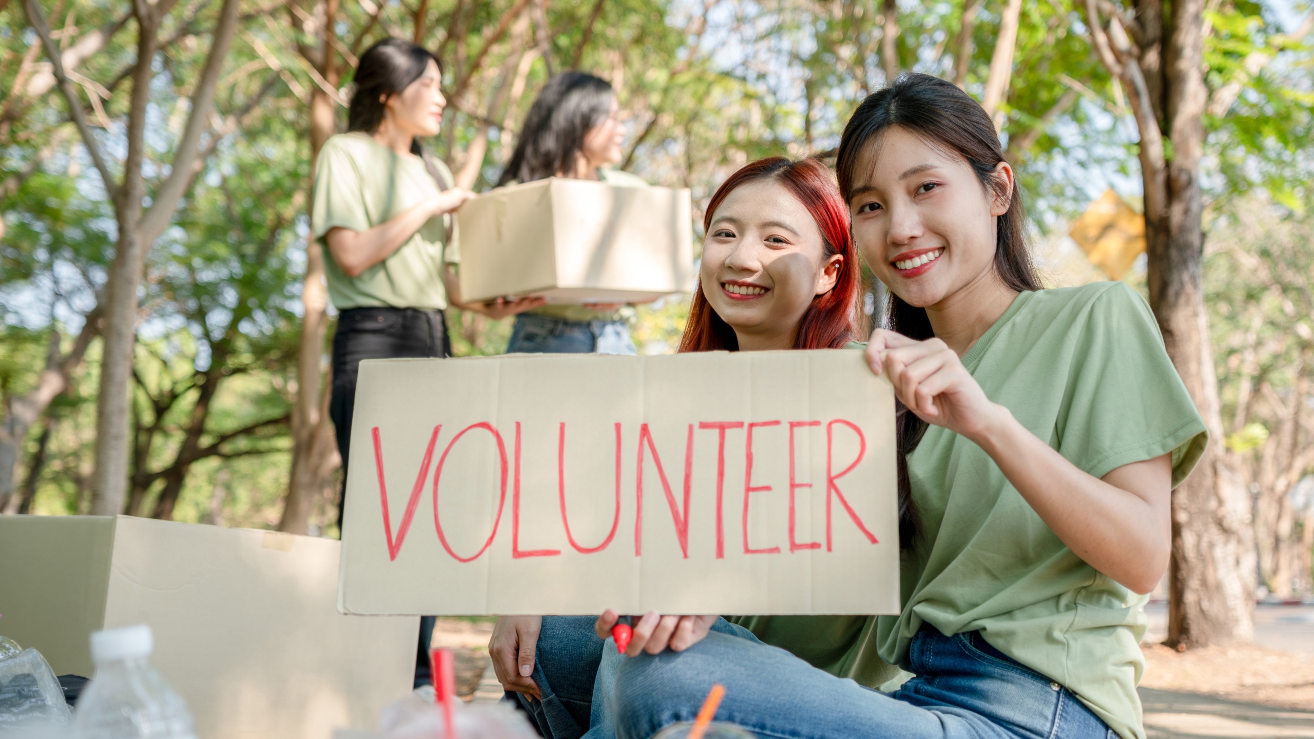 Volunteer outreach sign